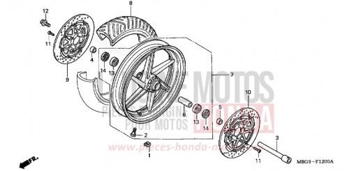 ROUE AVANT VFR800FI1 de 2001